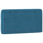 vidaXL Coussin de tête de lit bleu 100 cm velours