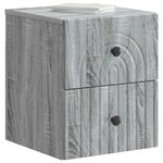 vidaXL Cabinet de chevet mural Sonoma gris 33 x 34 5 x 40 cm