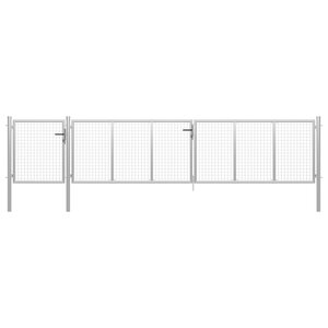 vidaXL Portail de jardin Acier 500 x 75 cm Argenté