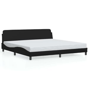 vidaXL Cadre de lit Dover noir 200x200 cm similicuir
