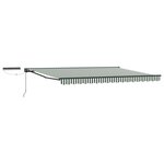 vidaXL Auvent rétractable électrique Vert  Blanc  Anthracite 5 × 3 5 m
