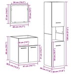 vidaXL Ensemble de meubles de salle de bain 3 Pièces Bois Ancien