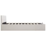 vidaXL Cadre de lit avec rangement hydraulique Similicuir 160x200 cm