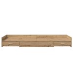 vidaXL Cadre de lit Chêne artisanal 70 x 190 cm Bois d'ingénierie