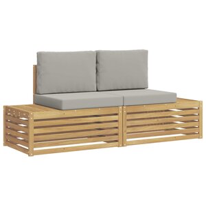vidaXL 2 pc Ensemble de canapés d'extérieur Blanc