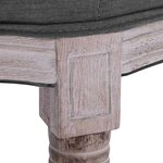 vidaXL Banc Lin Bois solide 150x40x48 cm Gris foncé
