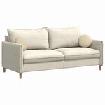 vidaXL Coussins de siège 2 Pièces Crème Ø30 x 13 cm tissu