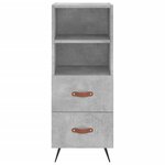 vidaXL Buffet haut Gris béton 34 5x34x180 cm Bois d'ingénierie