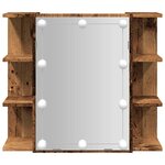 vidaXL Armoire à miroir avec LED vieux bois 70x16 5x60 cm