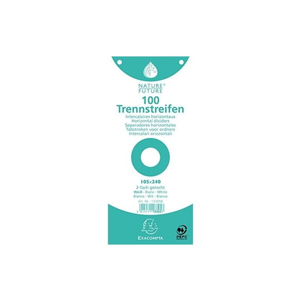 EXACOMPTA Intercalaires Premium, 105 x 240 mm, blanc