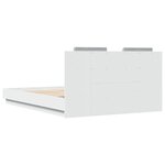 vidaXL Cadre de lit avec LED sans matelas blanc 120x200 cm