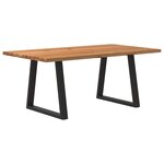 vidaXL Table à manger marron clair bois de chêne massif rectangulaire