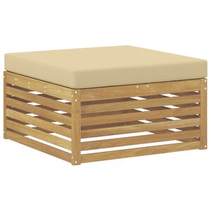 vidaXL Pouf d'Extérieur Bois d'Acacia Massif Blanc