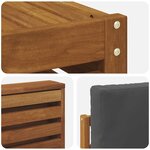 vidaXL Ensemble de canapés d'extérieur 5 pc Naturel et Anthracite