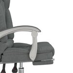 Fauteuil de massage inclinable de bureau informatique étude foncé tissu gris 02_0025388
