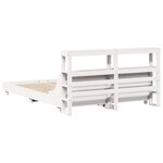 vidaXL Cadre de lit sans matelas blanc 160x200 cm bois de pin massif