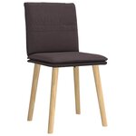 vidaXL Chaises à manger lot de 2 marron foncé tissu
