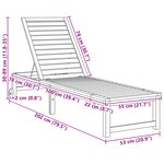 vidaXL Chaises longues 2 Pièces Bois massif d'acacia