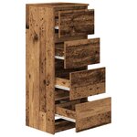 vidaXL Buffet vieux bois 37 5x35x99 cm bois d'ingénierie
