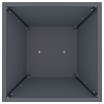 vidaXL Jardinières en colonne   2 Pièces avec bol anthracite  35x35x73 cm en acier.