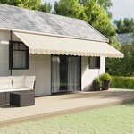 vidaXL Tissu de remplacement pour auvent rayures multicolores 6x3 5 m