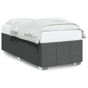 vidaXL Cadre de lit sans matelas gris foncé 90x190 cm tissu