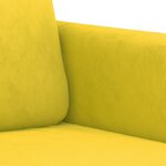 vidaXL Canapé à 2 places Jaune 140 cm Velours