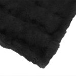 vidaXL Couverture en Fourrure de Lapin Synthétique Olite 4 Pièces Noir