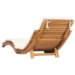 vidaXL Chaises longues lot de 2 avec coussins Bois massif de teck