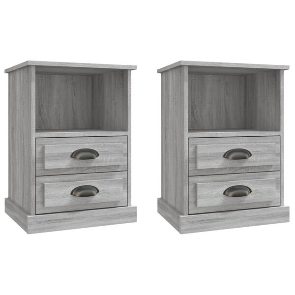 vidaXL Tables de chevet 2 Pièces sonoma gris 43x36x60 cm