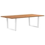 vidaXL Table à manger marron clair bois de chêne massif rectangulaire