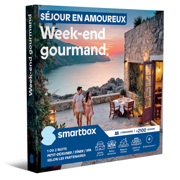 SMARTBOX - Coffret Cadeau Séjour en amoureux Week-end gourmand -  Séjour