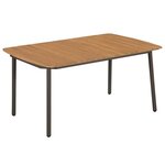 vidaXL Ensemble à manger de jardin 7 Pièces Résine tressée Marron