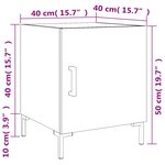 vidaXL Tables de chevet 2 Pièces blanc brillant 40x40x50 cm