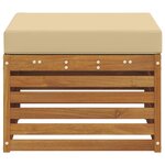 vidaXL Pouf d'Extérieur Bois d'Acacia Massif Naturel