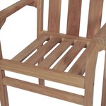vidaXL Chaises de jardin lot de 2 et coussins vert Bois de teck massif