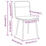 vidaXL Chaises à manger lot de 2 Rose Velours