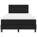 vidaXL Cadre de Lit avec Matelas Noir 120 x 200 cm Faux cuir