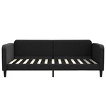 vidaXL Lit de repos sans matelas noir 100x200 cm tissu