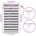 vidaXL Store zèbre gris foncé largeur du tissu 70 9 cm polyester