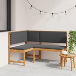 vidaXL Banc d'angle de jardin Marron 140 x 100 x 91cm