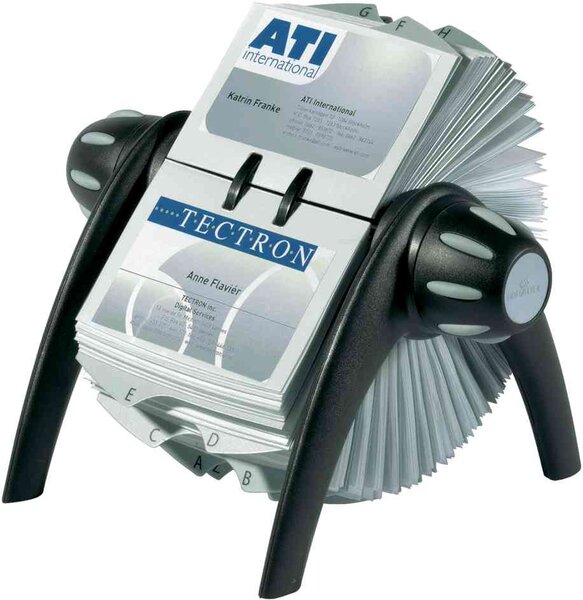 Fichier rotatif cartes de visite VISIFIX flip VEGAS Noir DURABLE