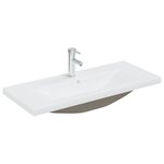 vidaXL Ensemble de meubles de salle de bain Blanc Aggloméré