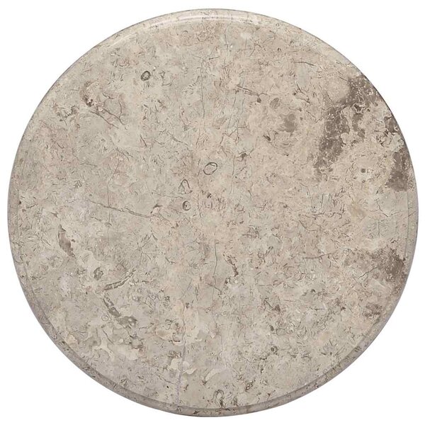 vidaXL Dessus de table Gris Ø50x2 5 cm Marbre