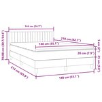 vidaXL Sommier à lattes de lit avec matelas rose 140x210 cm velours