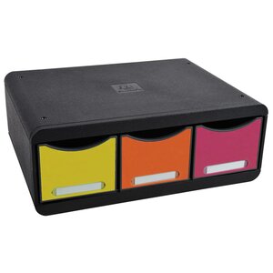 Exacompta Ensemble de tiroirs de bureau Toolbox Maxi avec 3 tiroirs