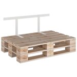 vidaXL Dossier pour canapé palette Blanc 110 cm Fer