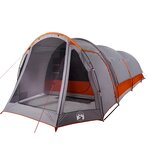 vidaXL Tente familiale tunnel 8 personnes gris imperméable