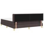 vidaXL Lit à ressorts Marron foncé et Blanc 180 x 200 cm Polyester