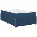 vidaXL Cadre de lit avec matelas avec matelas Bleu 120 x 200 cm tissu